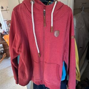 Wanakome Red Zip Up Men's Sweater